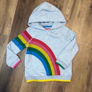 Mini Boden Marl Rainbow Applique Hoodie